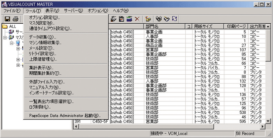 VISUALCOUNT MASTER システムイメージ図