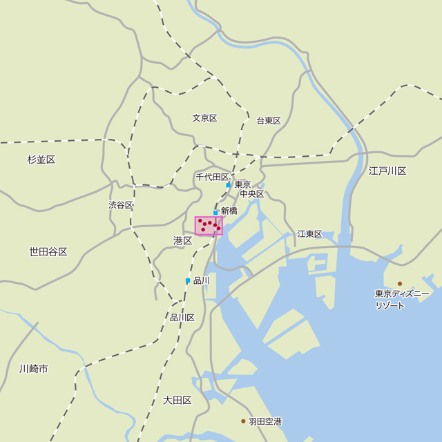 浜松町・芝・大門エリアマップ