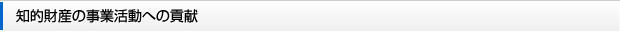 知的財産の事業活動への貢献