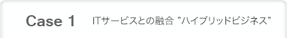 Case 1 ITサービスとの融合 “ハイブリッドビジネス”