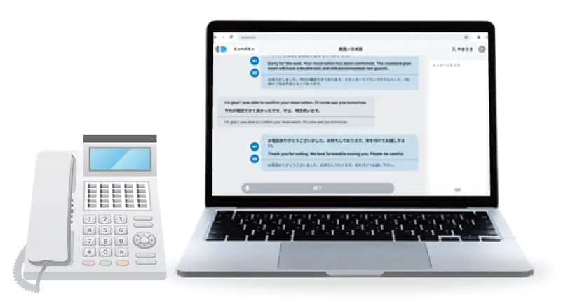 KOTOBALのAI電話通訳サービスのイメージ画像