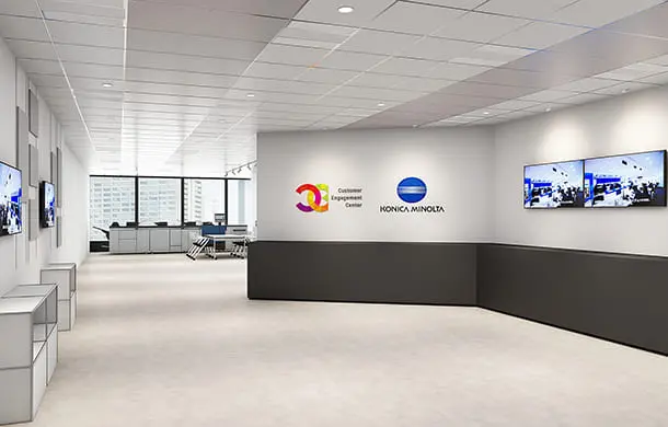 コニカミノルタジャパン新オフィスのプロダクションプリントショールームの画像