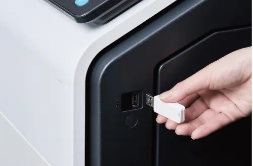 USBポート標準搭載の画像