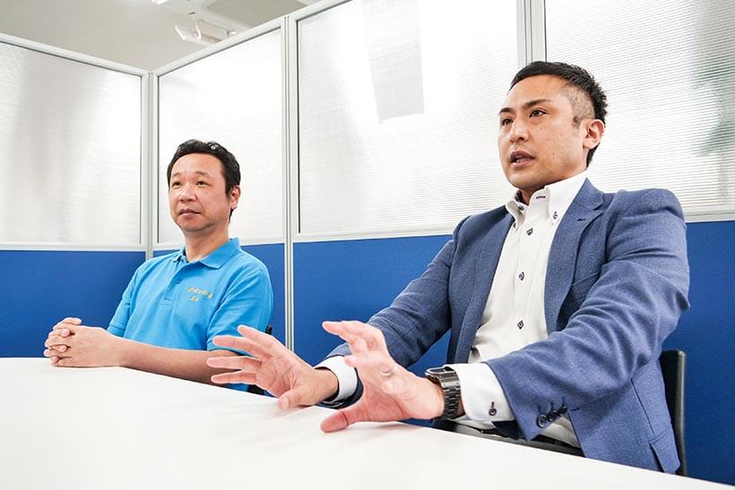 株式会社やまとカーボン社 黒田氏と瀧本真也氏