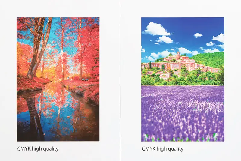 CMYK印刷の出力サンプル