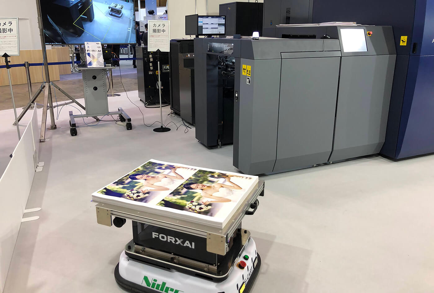 FORXAIによる自動搬送ロボットデモの画像