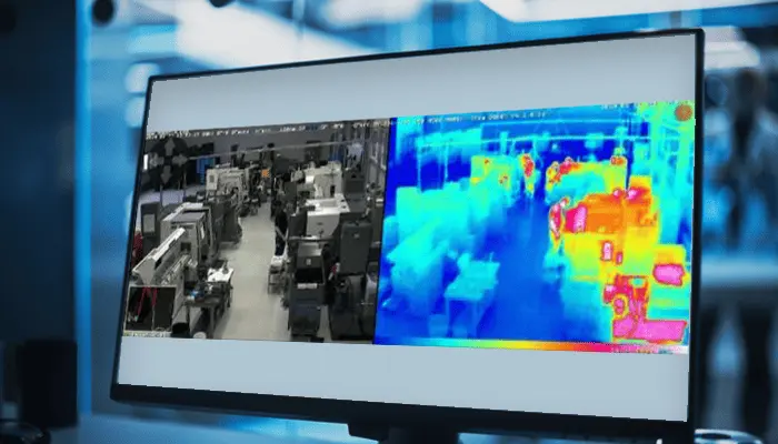 サーマルカメラのモニター画像