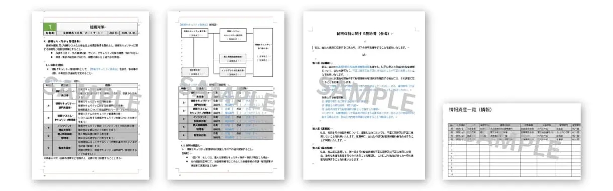 各種セキュリティ関連規程のひな形のサンプル