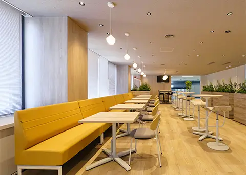 温かみのあるリフレッシュエリア