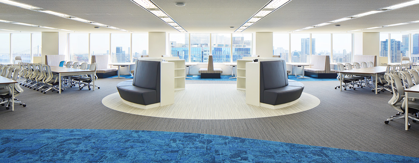 東京 浜松町オフィス コミュニケーションの活性化と生産性向上を実現するオープンで開放的なオフィス