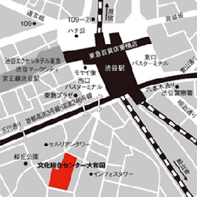 渋谷区文化総合センター大和田　地図